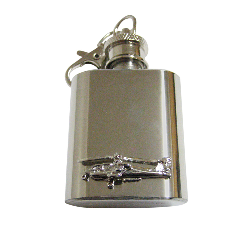 Apache Attack Helicopter Keychain Flask